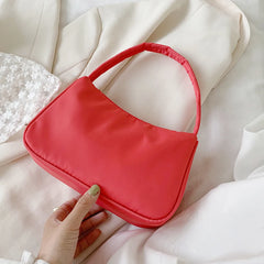 Nylon Women's Handbag Totes Casual Solid Underarm Shoulder Bags