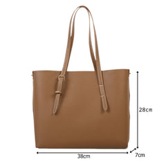 2pcs/Set PU Handbag Women Big Capacity Lady Shoulder Clutch
