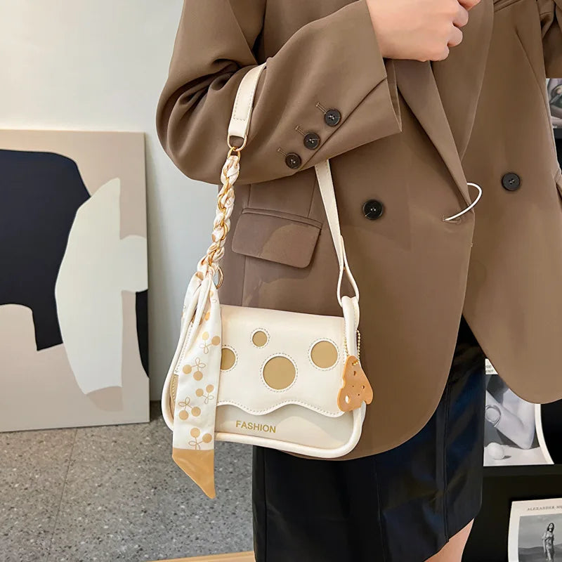 Personalized Silk Scarf Shopping Bag Women's Totes Shoulder