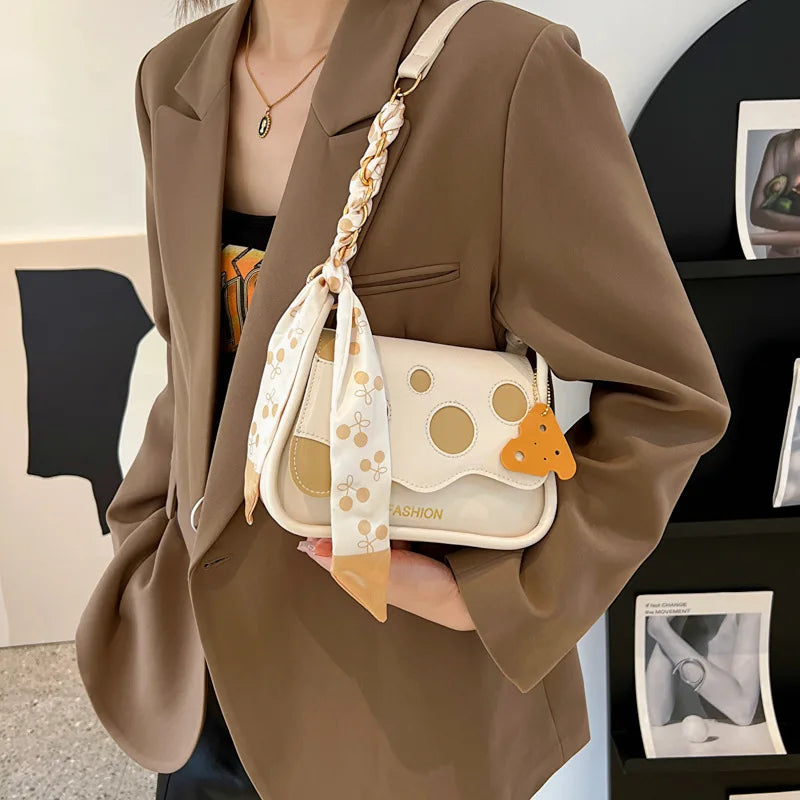 Personalized Silk Scarf Shopping Bag Women's Totes Shoulder