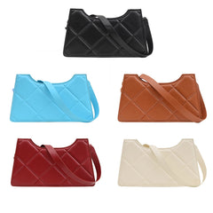 PU Leather Shoulder Bag Ladies Casual Zipper Solid Underarm Bags
