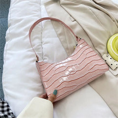 Retro Casual Women Totes Armpit Shoulder Bag PU Leather Chain Handbag