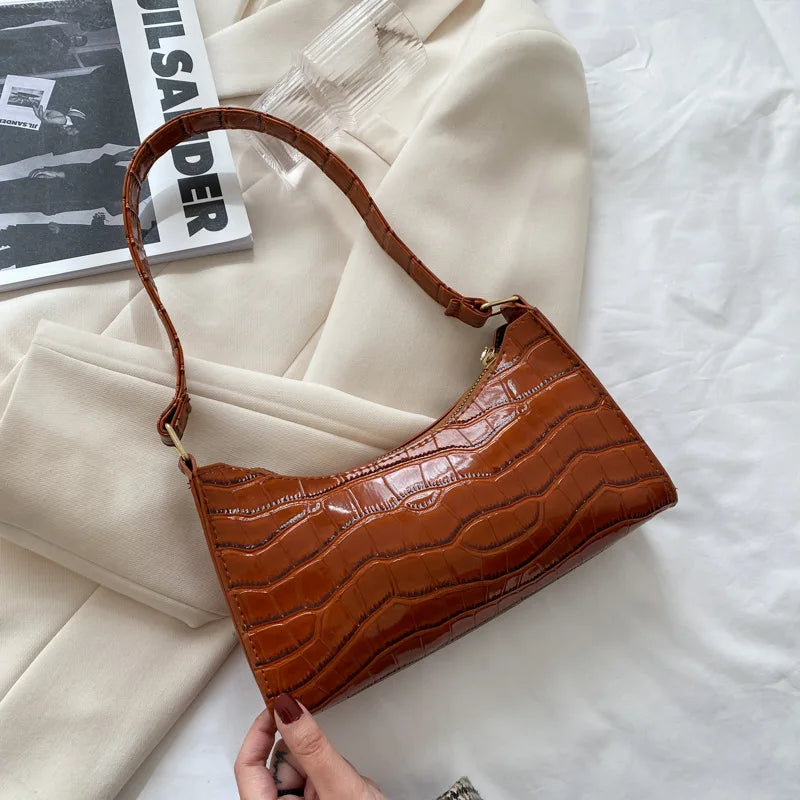 Retro Chain Handbag Leather Casual Women Totes Shoulder Bags
