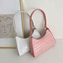 Retro Women Totes Shoulder Bags Leather Solid Chain Handbag