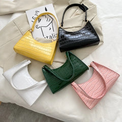Retro Women Totes Shoulder Bags Leather Solid Chain Handbag