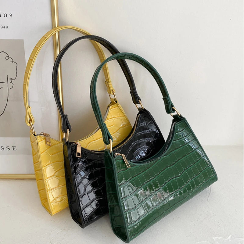 Retro Chain Handbag Leather Casual Women Totes Shoulder Bags