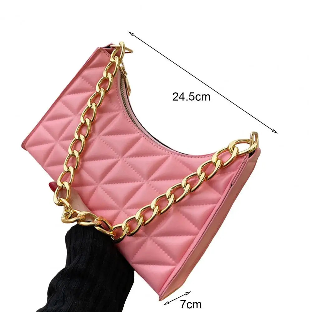 Retro Totes Shoulder Bags Leather Chain Handbag