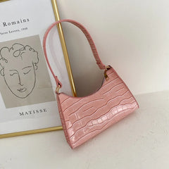 Retro Women Totes Shoulder Bags Leather Solid Chain Handbag