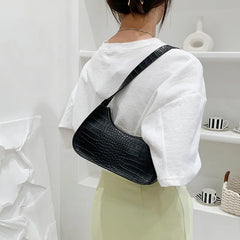 Retro Casual Women Totes Underarm Shoulder Bags Female PU Leather Armpit Bag