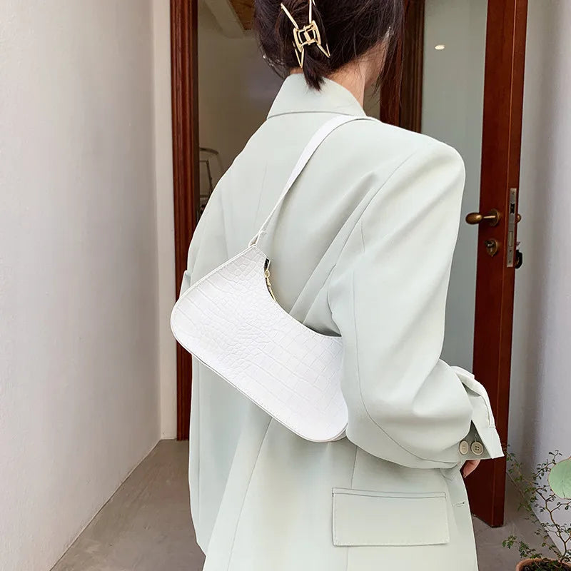 Retro Casual Women Totes Underarm Shoulder Bags Female PU Leather Armpit Bag
