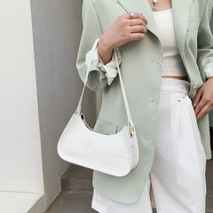 Retro Casual Women Totes Underarm Shoulder Bags Female PU Leather Armpit Bag