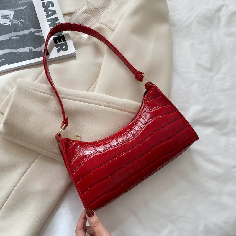 Shoulder Bags Shopping Bag Retro Casual Women Totes Female Leather Solid Chain