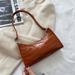 Shoulder Bags Shopping Bag Retro Casual Women Totes Female Leather Solid Chain