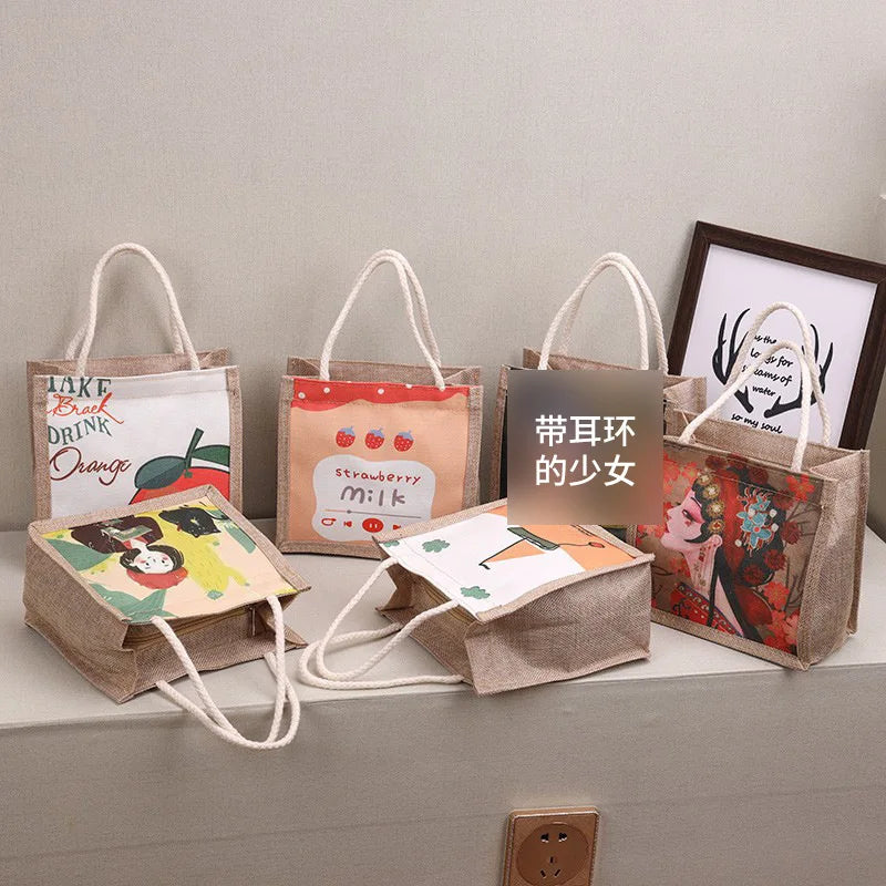 Casual Ladie Handbag Shoulder Bag Female Graffiti Canvas Handbags Tote Bag
