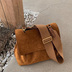 Vintage Women Shoulder Bag Frosted PU Leather Large Books Handbag Purse