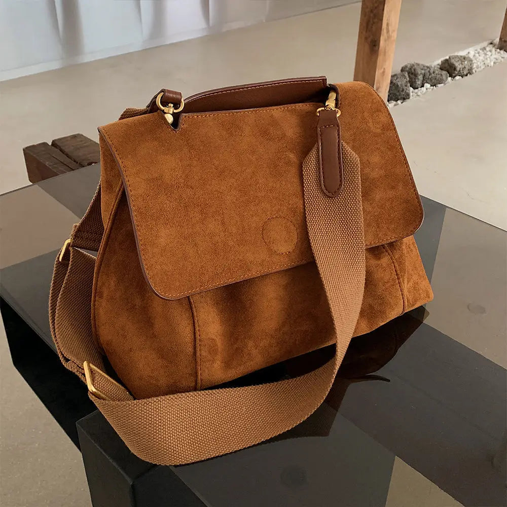 Vintage Women Shoulder Bag Frosted PU Leather Large Books Handbag Purse
