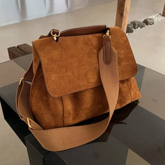 Vintage Women Shoulder Bag Frosted PU Leather Large Books Handbag Purse
