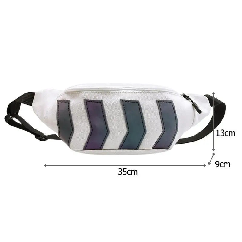 Fanny Canvas Belt Chest Bag Women Hip Hop Shoulder Messenger Packs