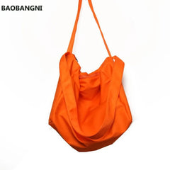 Orange Green Canvas Fanny Pack Women's Bag