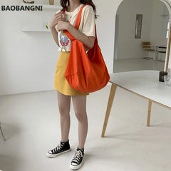 Orange Green Canvas Fanny Pack Women's Bag