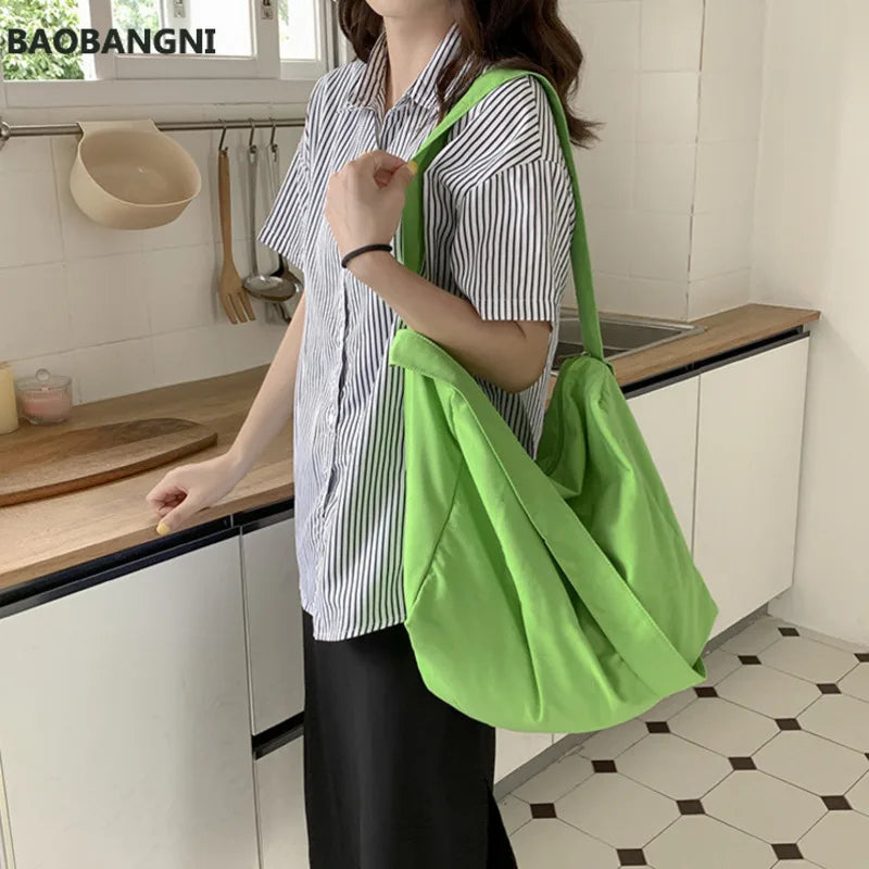 Orange Green Canvas Fanny Pack Women's Bag