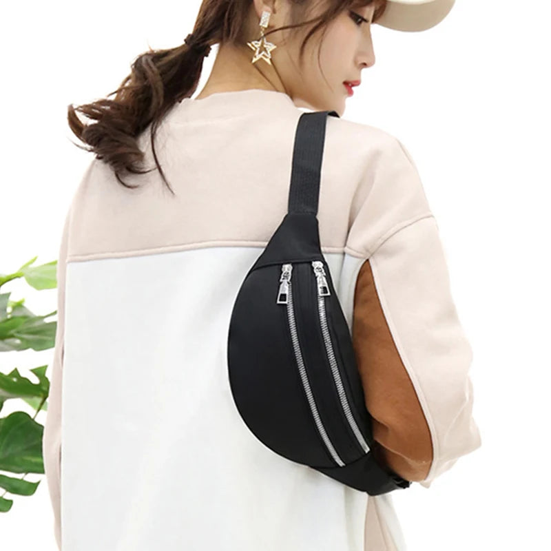 Women's Waterproof Waist Pack Chest Crossbody Bag