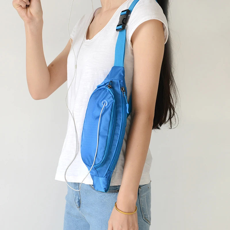 Water Resistant Fanny Pack Slim Belt Bag for Travel Hiking