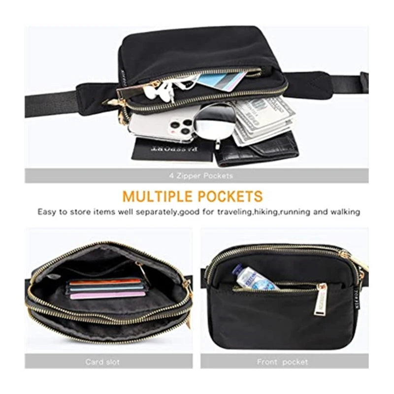 Women's Chest Bag Fanny Pack Crossbody Sports Hiking Waist Sling Phone Pouch