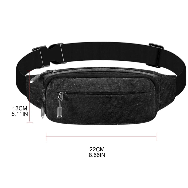 Women's Nylon Fanny Pack Crossbody Bag for Outdoor Sports
