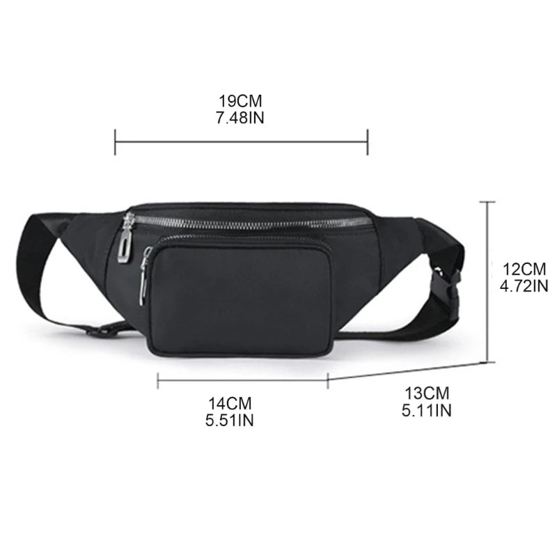 Nylon Fanny Pack Waist Bag Sling Chest Phone Pouch Crossbody Shoulder Bags