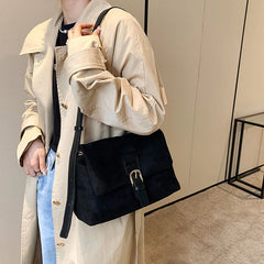 Women's Faux Suede Shoulder Bag Crossbody Purse SG881