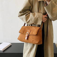 Women's Faux Suede Shoulder Bag Crossbody Purse SG881