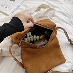 Women's Faux Suede Shoulder Bag Crossbody Purse SG881