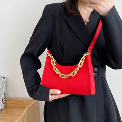 Women's Felt Shoulder Bag Chain Crossbody Tote Purse Handbags