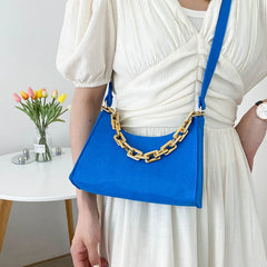 Women's Felt Shoulder Bag Chain Crossbody Tote Purse Handbags