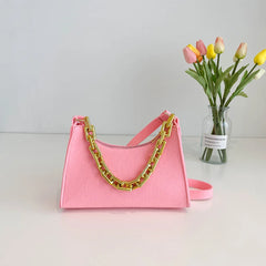 Women's Felt Shoulder Bag Chain Crossbody Tote Purse Handbags