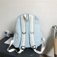 Canvas School Backpack for Teen Girls Laptop Backpack