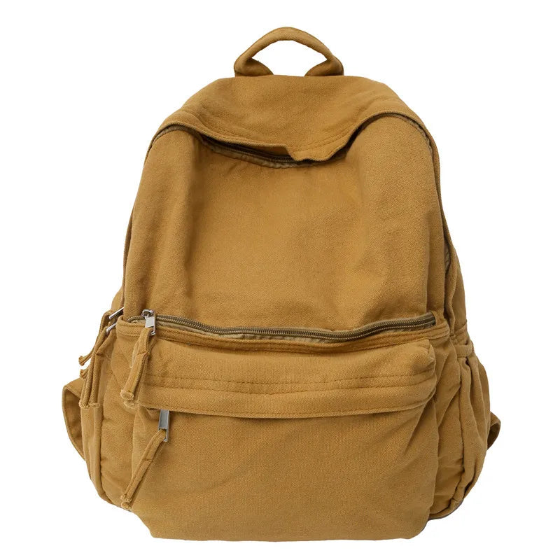 Women Canvas Backpack Large School Bag for Teen Girls