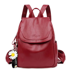 Female Anti-theft Backpack Waterproof Travel PU Backpack