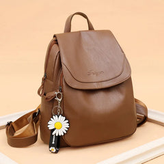 Female Anti-theft Backpack Waterproof Travel PU Backpack