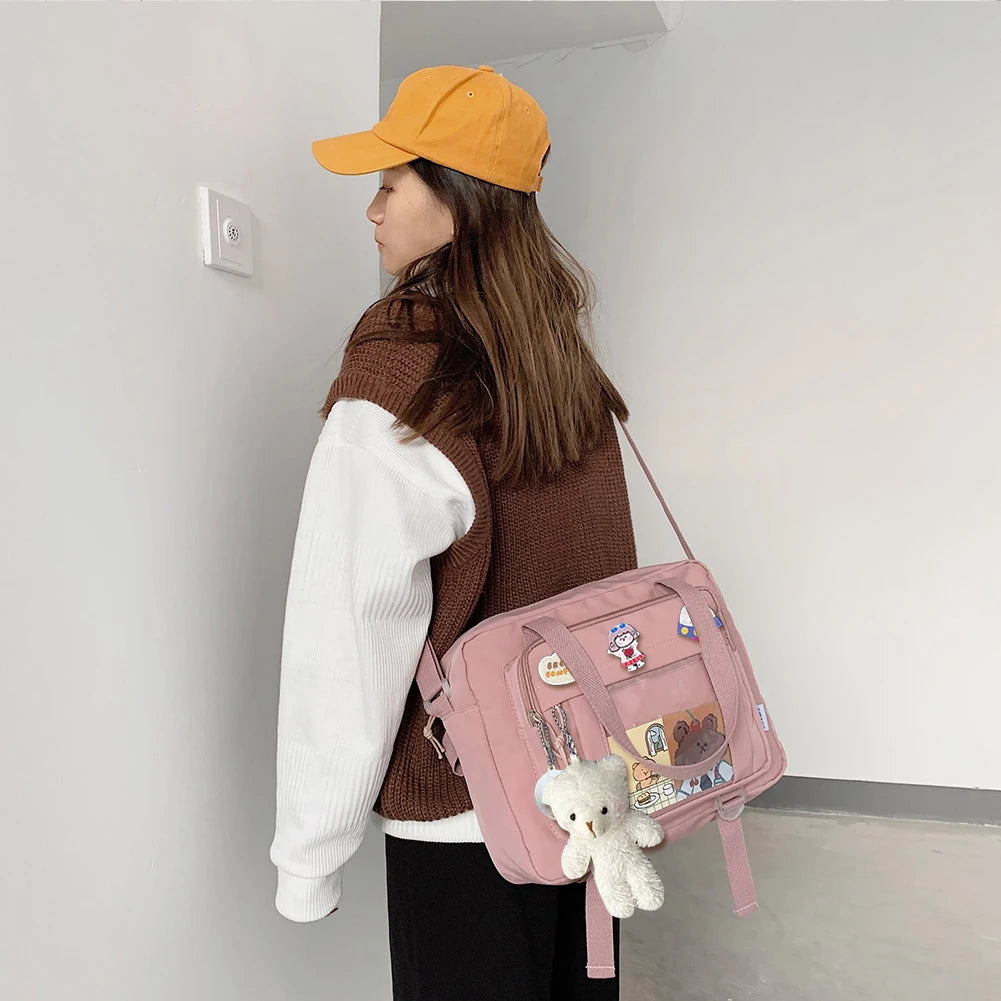 Japanese Crossbody Messenger Bag for High School Girls