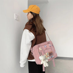 Japanese Crossbody Messenger Bag for High School Girls