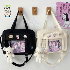 Women's Book Handbags Japanese Crossbody Messenger Bags Large Capacity