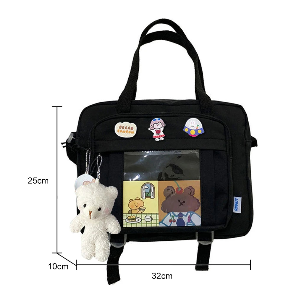Women's Book Handbags Japanese Crossbody Messenger Bags Large Capacity