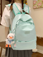 Female Cotton Bookbag Women Backpack for Teenagers Girl College Men School Bag