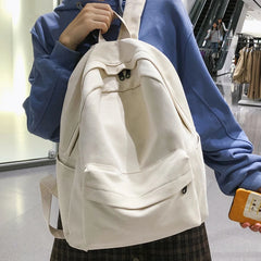 Female Bookbag Cotton Women Backpack for Teenagers Girl College Men School Bag