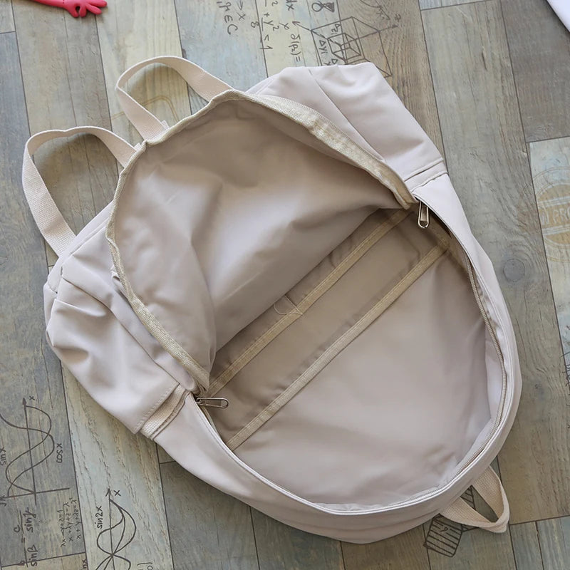 Female Nylon Women Backpack Teenagers Girl College Men School Bag Student