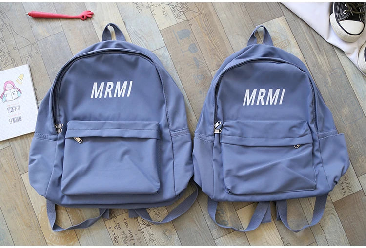 Female Nylon Women Backpack Teenagers Girl College Men School Bag Student