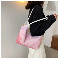 Floral Print Handbag Large Capacity Single-Shoulder Bag for Women