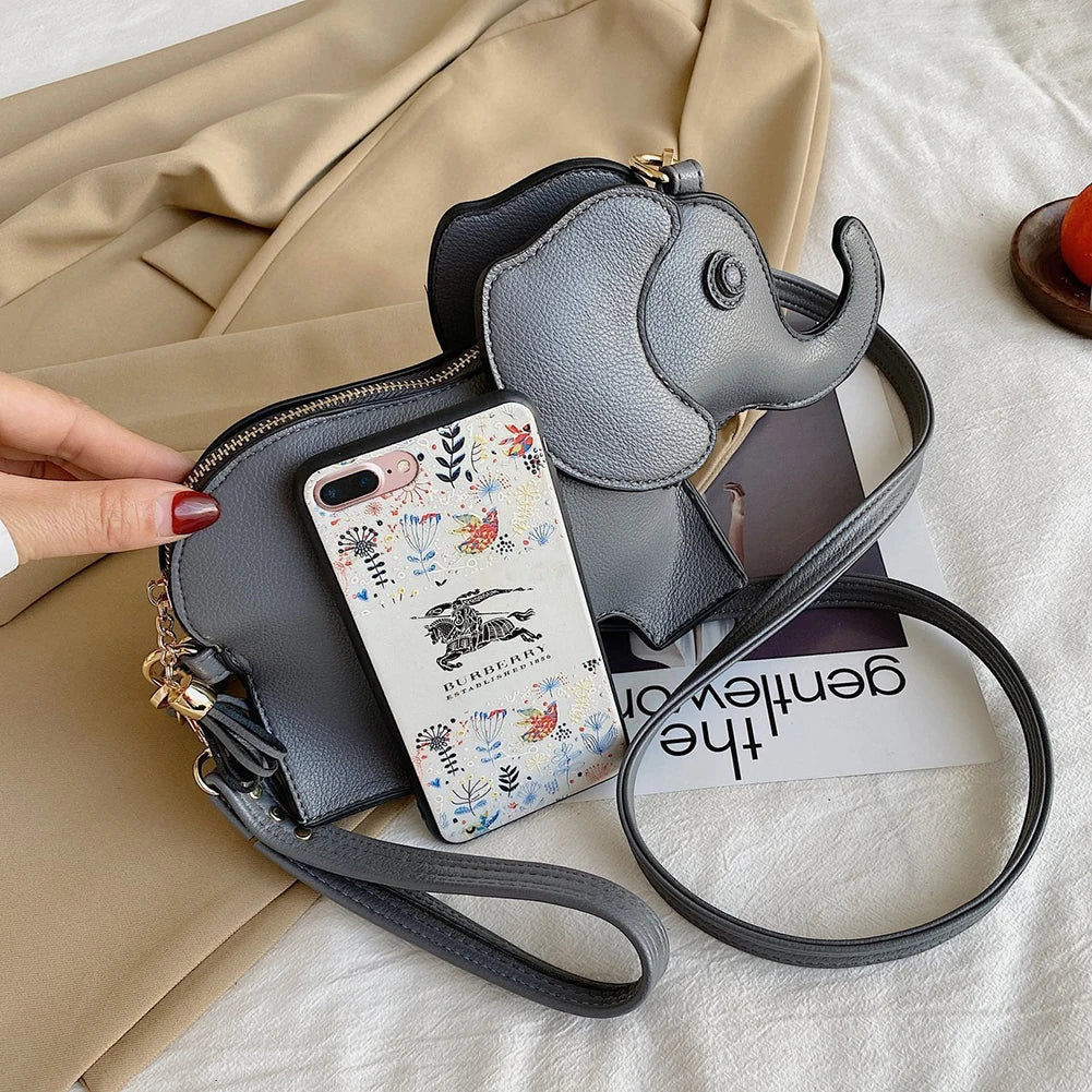 Elephant Shape Crossbody Messenger Bag Casual Mini Purse